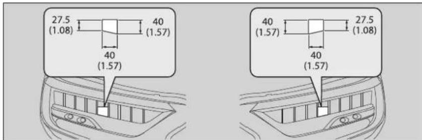 27.5 (1.08) 40 (1.57) 40 (1.57) 40 (1.57) 27.5 (1.08)