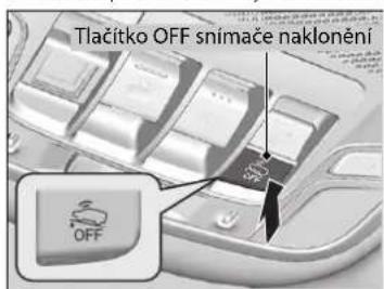 Tlačitko OFF snimače naklonění OFF