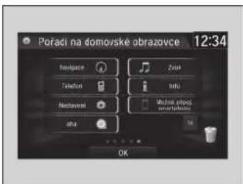 Poraci na domovské obrazovce 12:34 Navigation Telefon Nichtavni abla Zisk Info Modine oplova emai telesnice OK
