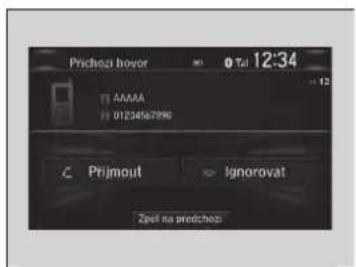 Prichost hover 0 Tel 12:34 AAAAA 01234567890 C Prijmout Ignorovat Ziel na predochost