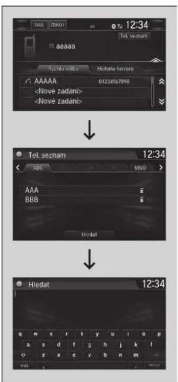TAL 2010 07a 12:34 Tel. seznam aaaa Sycola volta Hidanie hovara AAAAA 01238567890 Tel. seznam 12:34 OK MNO AAA i BBB i Hledat Hledat 12:34