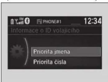 12:34 Informace o ID volajiciho Priorita jmena Priorita čisla