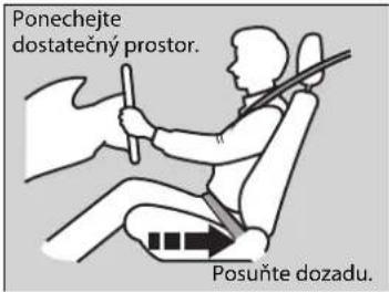 Ponechejte dostatečný prostor. Posuňte dozadu.