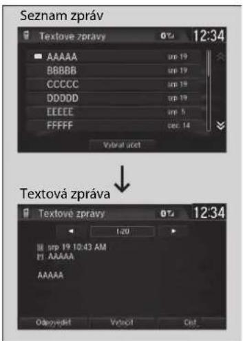 Seznam zpráv Textove zpravy 0% 12:34 AAAAA srp 19 BBBBB srp 19 CCCCC srp 19 DDDDD srp 19 EEEE srp 5 FFFF sec. 14 Valorat úcet Textová zpráva 12:34 Textove zpravy 0% 120 srp 19:10:43 AM AAAAA AAAAA Odpovedet Veracit Out
