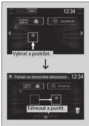 ZOROJ 12:34 Centrum seBACI Sezmu sej. Vybrat a podržet. Pořadi na domovské obrazovce 12:34 Črěnáte seBACI Sezmu sej. Táhnout a pustit. OK
