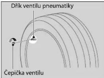 Dřík ventilu pneumatiky Čepička ventilu