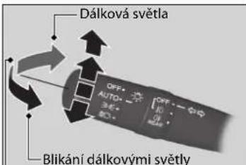 Dálková světla OFF- AUTO+ SO- Blikání dálkovými světly