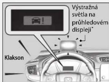 Výstražná světla na průhledovém displeji* Klakson