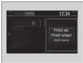 Source 12:34 Apl Centre Pridat apl. Pridat widget Zmini tapetu