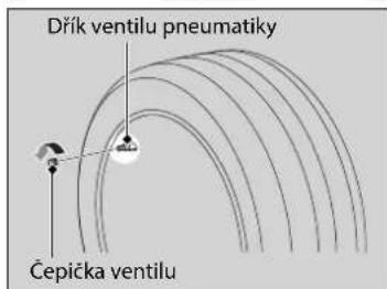 Dřík ventilu pneumatiky Čepička ventilu