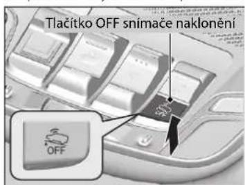 Tlačitko OFF snímače naklonění