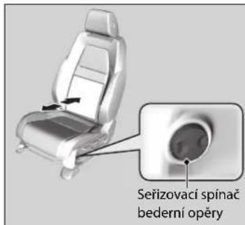 Seřizovací spínač bederní opěry