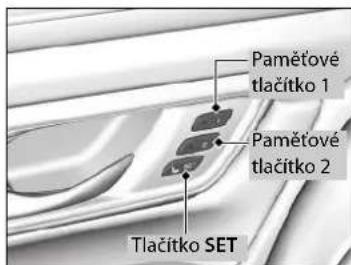 Pamětové tlačitko 1 Pamětové tlačitko 2 Tlačitko SET