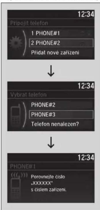 Honda CR-V Hybrid (2019) - ■Spárování mobilního telefonu (jestliže se systémem již byl spárován telefon) - 1