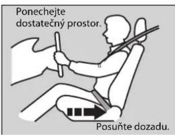 Ponechejte dostatečný prostor. Posuňte dozadu.
