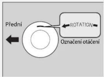 Přední ROTATION Označení otáčení