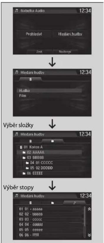 Honda CR-V Hybrid (2019) - Jak vybrat soubor ze seznamu Hledání hudby - 1