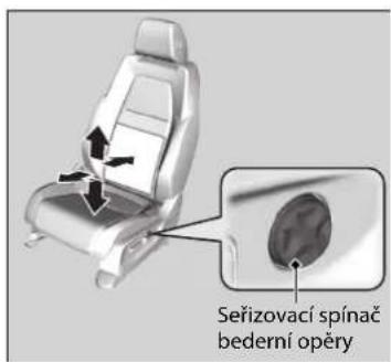 Seřizovací spínač bederní opěry