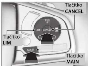 Tlačítko CANCEL RES LIM CANCEL Tlačítko LIM MAIN Tlačítko MAIN