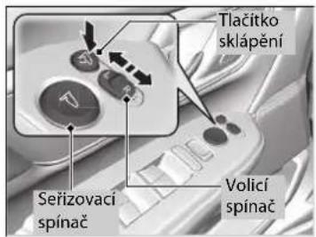 Tlačitko sklápění Seřizovaci spínač Volici spínač