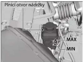 Plinici otvor nádržky MAX MIN