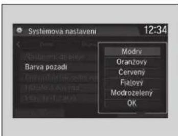 Systemova nastaveni 12:34 Modry Oranzovy Cerveny Fialovy Modrozelený OK