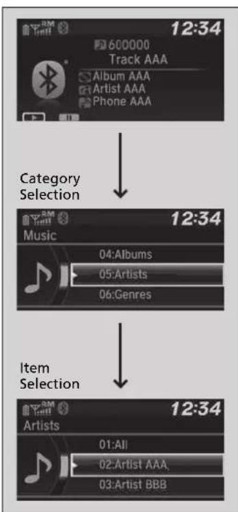 Honda Jazz (2020) - How to Select a Song from the Music Search List with the Selector Knob - 1