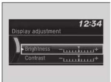 12:34 Display adjustment Brightness - Contrast -