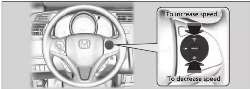 To increase speed To decrease speed