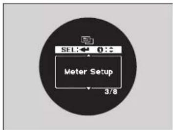 SEL: ← 1: + Meter Setup 3/8