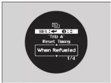 SEL: ← 0 'Trib A' Reset Timing When Refueled 1/4