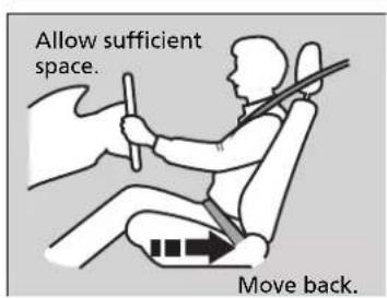 Allow sufficient space. Move back.