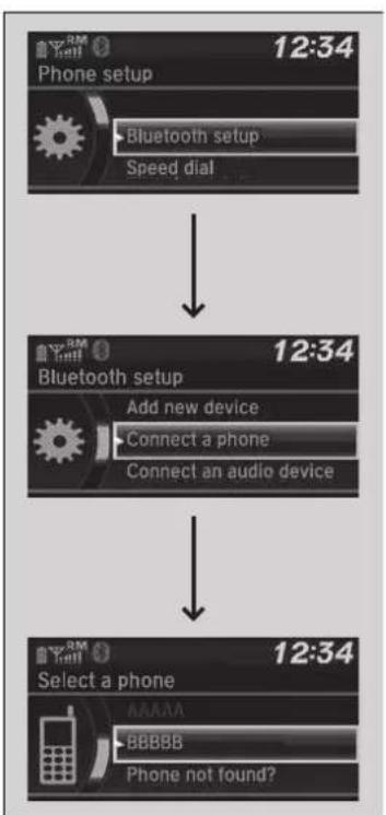 Honda Jazz (2020) - ■To pair a mobile phone (when a phone has already been paired to the system) - 2