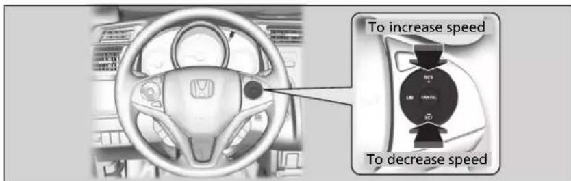 To increase speed To decrease speed