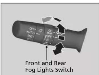 OFF+ AUTO+ 3E- OFF REAR+ OFF FRONT Fog Lights Switch