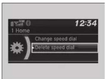 1 Home 12:34 Change speed dial Delete speed dial