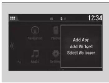 12:34 Add App Add Widget Select Wallpaper