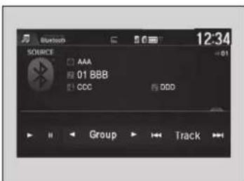 Bluetooth 12:34 SOURCE AAA 01 BBB CCC DDD Group Track