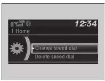 12:34 1 Home Change speed dial Delete speed dial