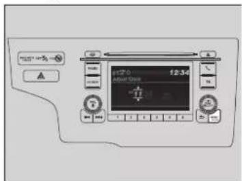 Medical device interface screenshot showing digital display with time and control buttons
