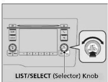 LIST/SELECT (Selector) Knob