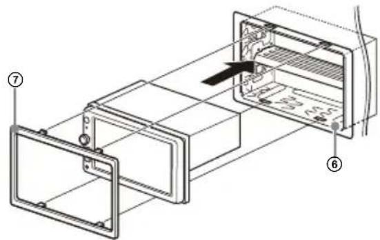 SONY XAV-1550D - Τοποθέτηση της μονάδας στο ταμπλό - 2