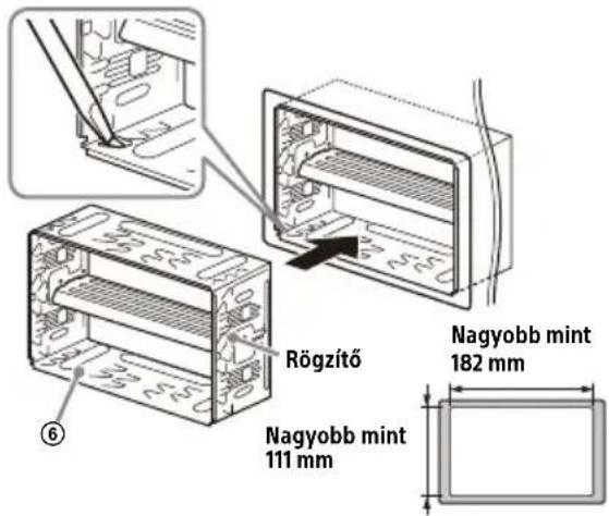 Rögzítő Nagyobb mint 182 mm Nagyobb mint 111 mm ⑥