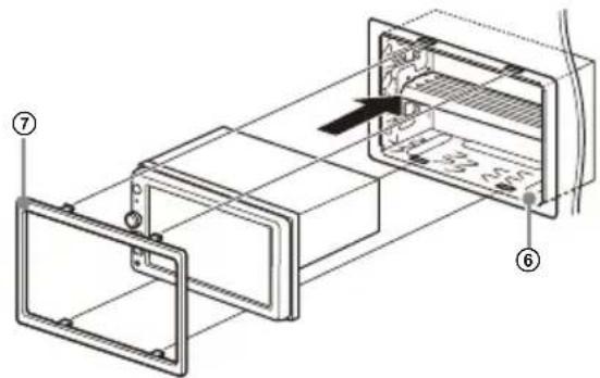 SONY XAV-1550D - Instalarea unității în panoul de bord - 2