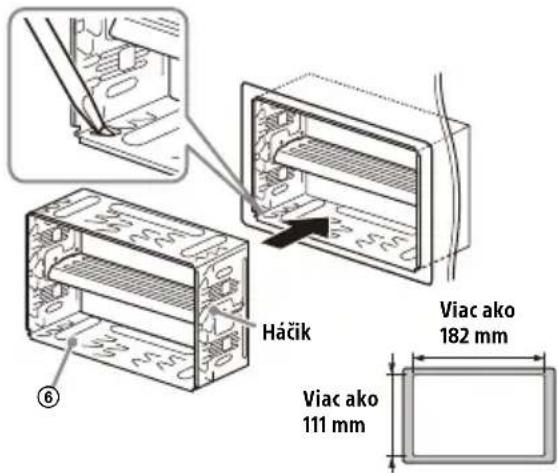 Háčik Viac ako 182 mm Viac ako 111 mm