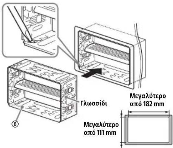 Γλωσσίδι Μεγαλύτερο από 182 mm Μεγαλύτερο από 111 mm
