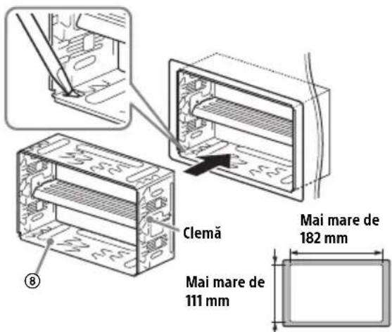 Clemă ⑧ Mai mare de 182 mm Mai mare de 111 mm