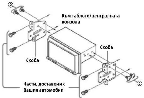 Към таблото/централната конзола Скоба Части, доставени с Вашия автомобил