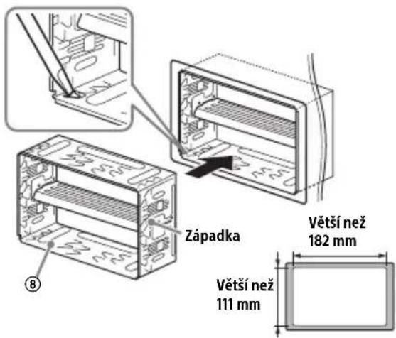Západka Větší než 182 mm Větší než 111 mm