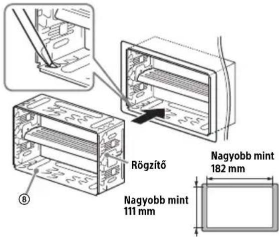 Rögzítő Nagyobb mint 111 mm Nagyobb mint 182 mm